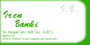 iren banki business card